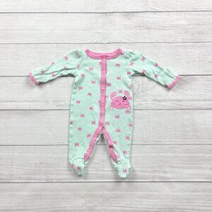 Carter’s Just One You Baby Girl Sleeper Crab Footed Pajamas Newborn